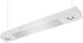 Pendente Mix Retangular 2 Tubular T8 + 2 MR16/Dicroica 150x14cm Metal e Acrílico Impacto MD240-P