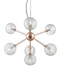 Pendente Atomy Metal e Vidro 54,5x49cm 7xG9 LED 5W Bivolt Cobre Studioluce PD1268