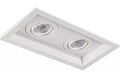 Luminária de Embutir Recuado Chanfrado Retangular Duplo AR111 37,5x21cm Metal Impacto 1044/2