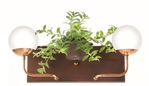Arandela de Parede com Suporte para Planta e Globo Ø12cm 53x16x15cm 2xG9 Old Artisan AR-5430/A