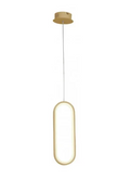 Pendente Hoop Alumínio 12x35cm LED 16W 3000K Bivolt Dourado Studioluce QPD1321DO
