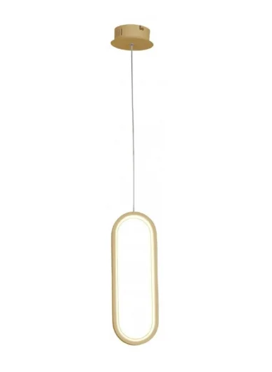 Pendente Hoop Alumínio 12x35cm LED 16W 3000K Bivolt Dourado Studioluce QPD1321DO
