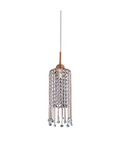 Pendente Clássico 38xØ12cm Metal e Cristal 1xG9 Old Artisan PD-5275