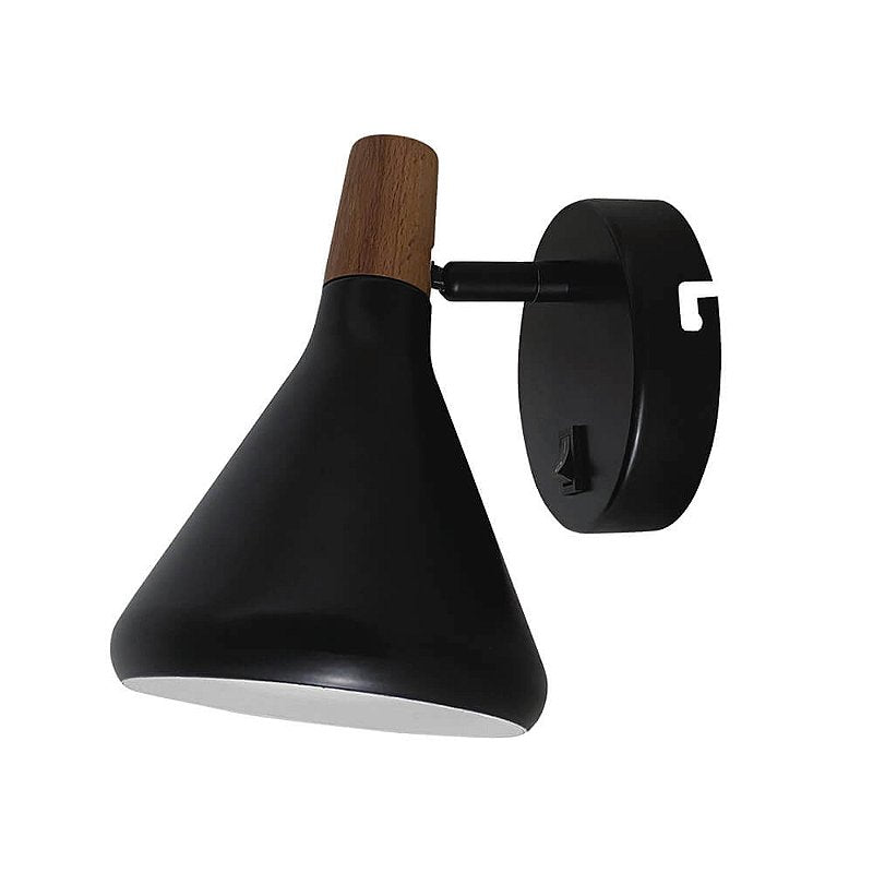 Arandela Horn Metal e Madeira 18x12,5x19cm 1xG9 40W Bivolt Preto Studioluce QAR1466PT