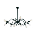 Pendente Spider Metal 90x70cm 12xE27 40W Bivolt Preto Ouro Velho Studioluce PD745