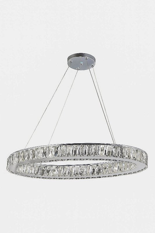 Pendente Retangular Metal e Cristal 80x33cm 12xG9 Old Artisan PD-4934/12