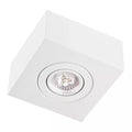 Plafon de Sobrepor Mini Box Face Plana Quadrado com Foco Orientável PAR20 13x13x13cm Alumínio Impacto M201-S