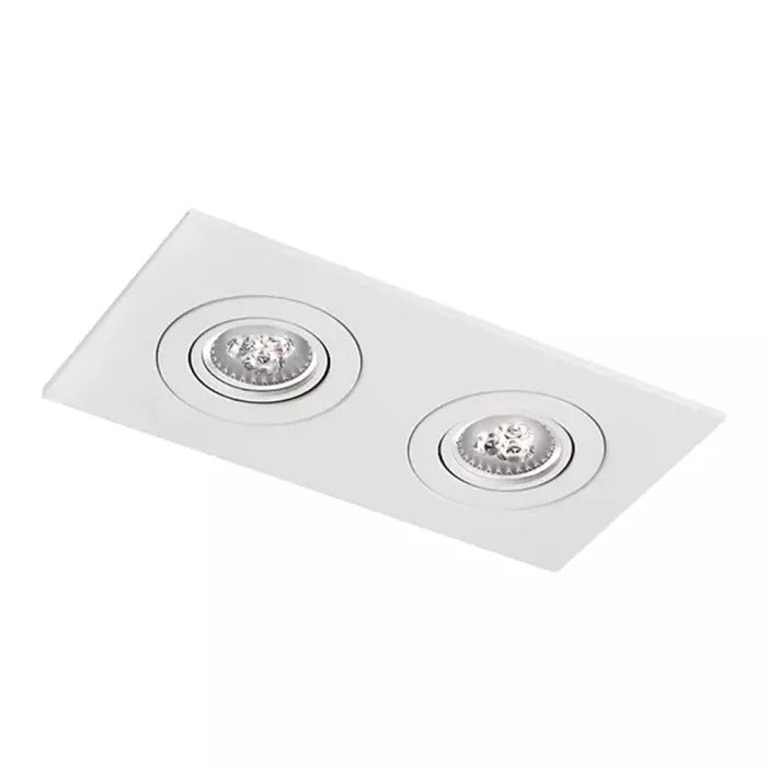 Spot de Embutir Face Plana Duplo PAR20 23x11,5x9cm Alumínio Impacto M202